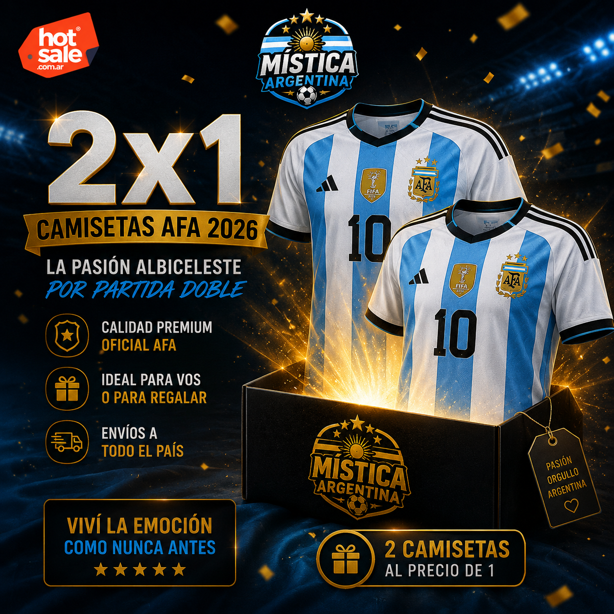 2X1 EN CAMISETAS DE LA SELECCIÓN 2026